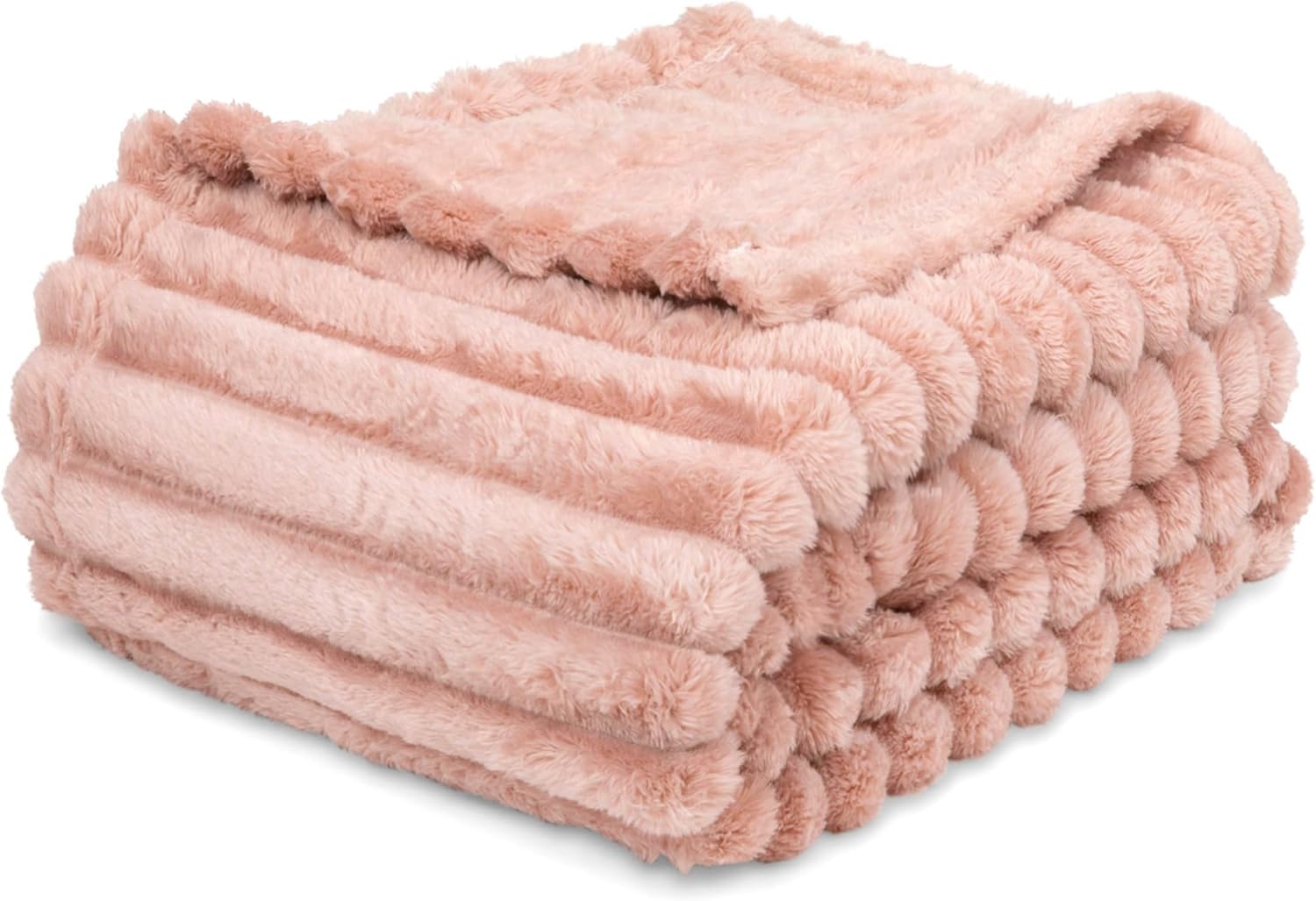 GREEN ORANGE X ALBI Fleece Throw Blanket Mauve Throw Size