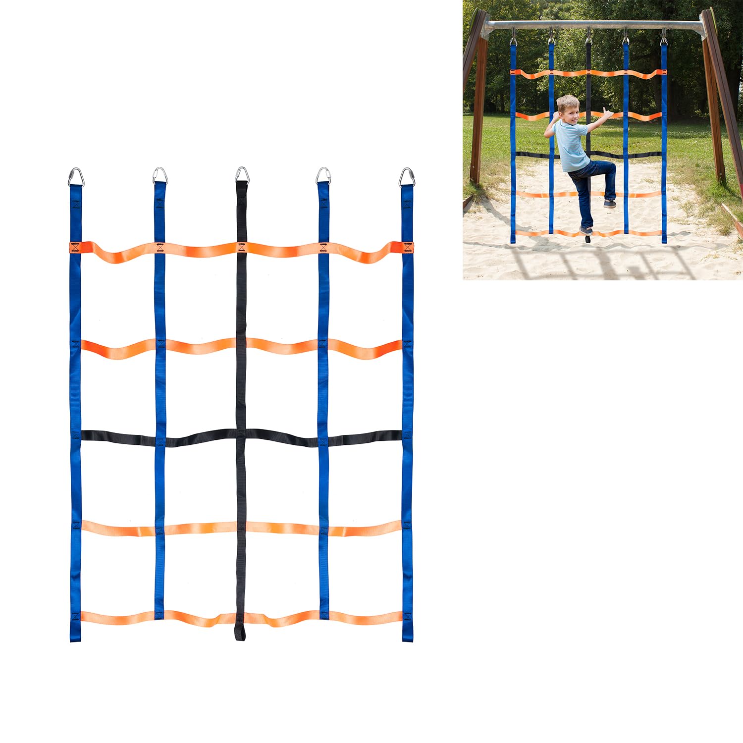 MONT PLEASANT Climbing Net for Kids Outdoor, Climbing Cargo Net, Playground Accessories, Kids Climbing Net Swing Set for Jungle Gyms Playground Obstacle Course Training for Outdoor