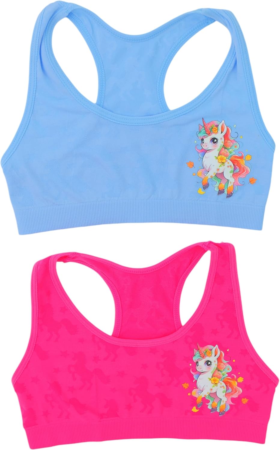 ToBeInStyle Girl’s Pack of 6 Fun Print Training Bras Top Wire-Free Non-Padded - Image 4