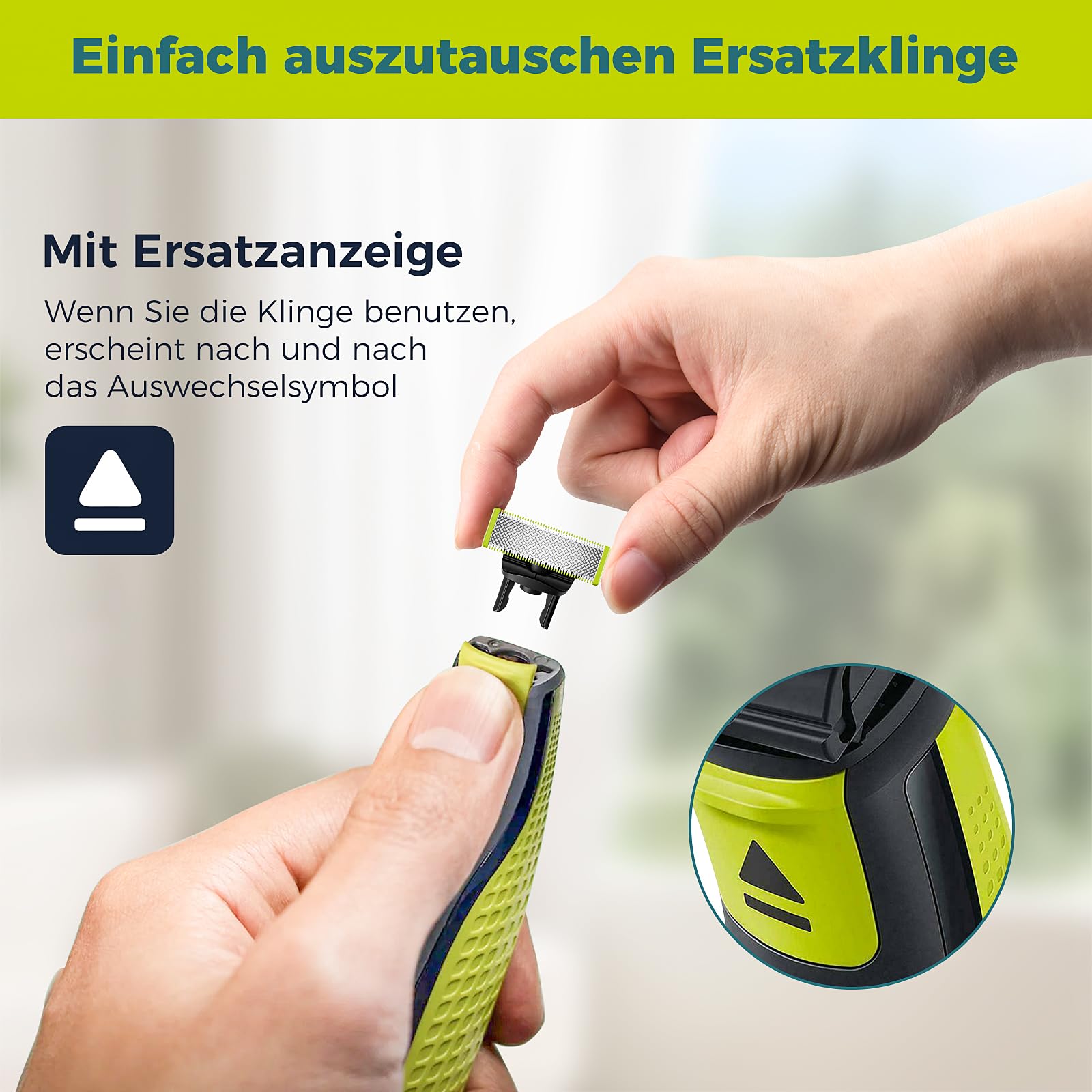 6 Stück Ersatzklingen für Philips one blade Original | Anti-Reibungs Rasierer Aus Rostfreiem Stahl Langlebig und Prazise QP210/80, QP2515, QP2520, QP2630, QP2834, QP6510, QP6530