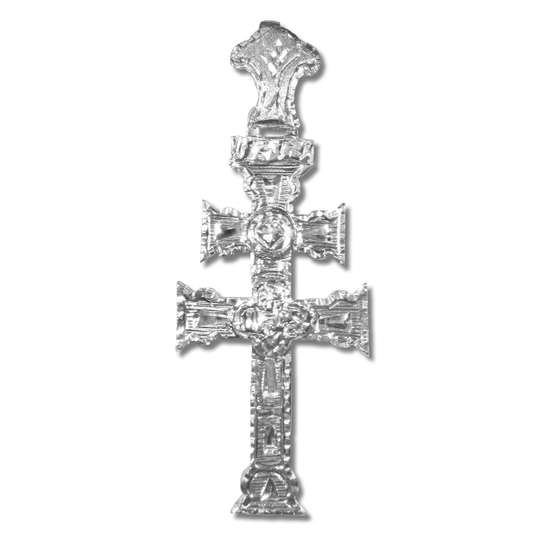 Croix de Caravaca en argent 925 Sebaoth pendentif religieux