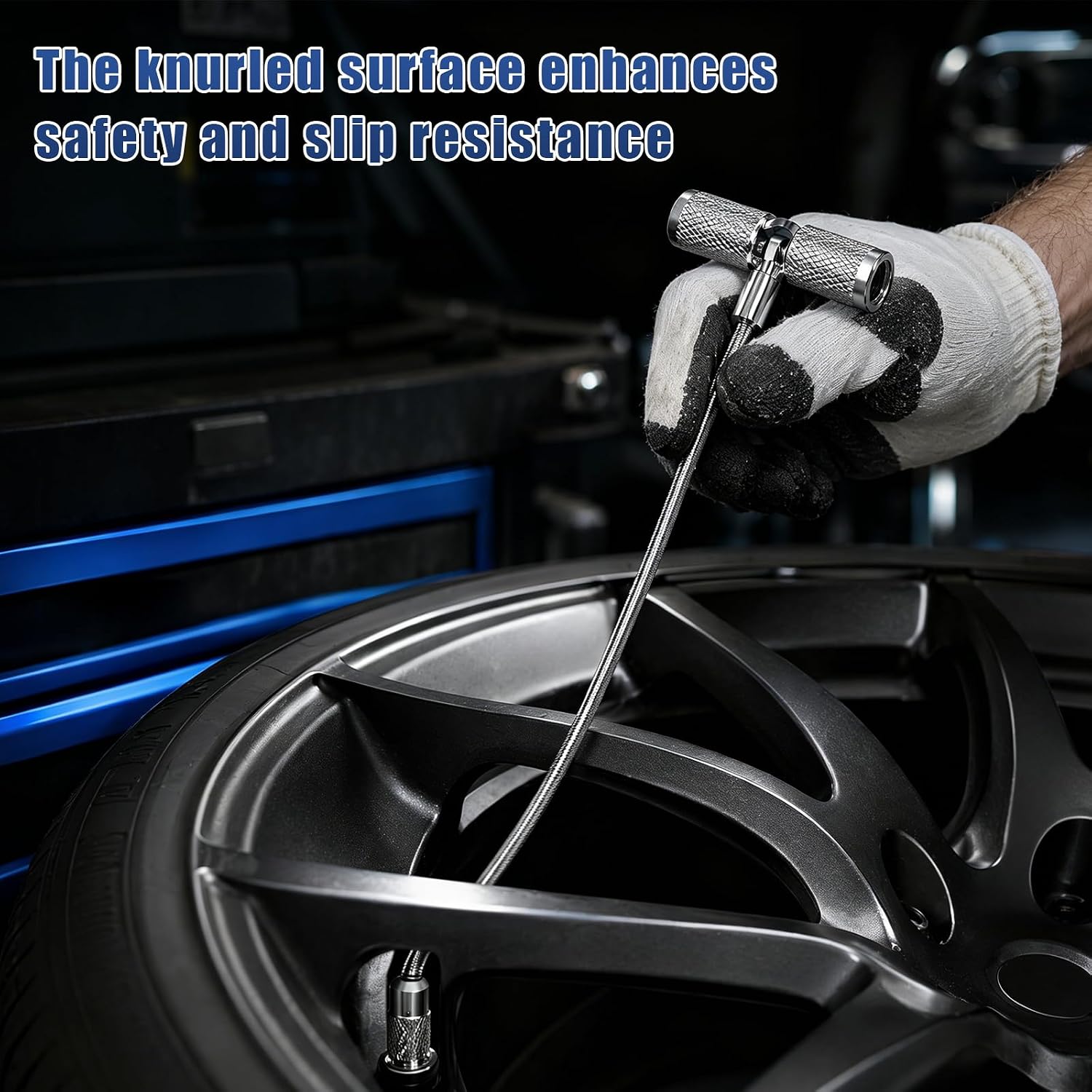 Valve Stem Installation Fishing Tool, 3 in 1 Car Valve Stem Puller Plug Core Remover, Multifunction Wheel Stems Fishing Tool w/Nonslip Handle for Most Vehicles, Car Accessories