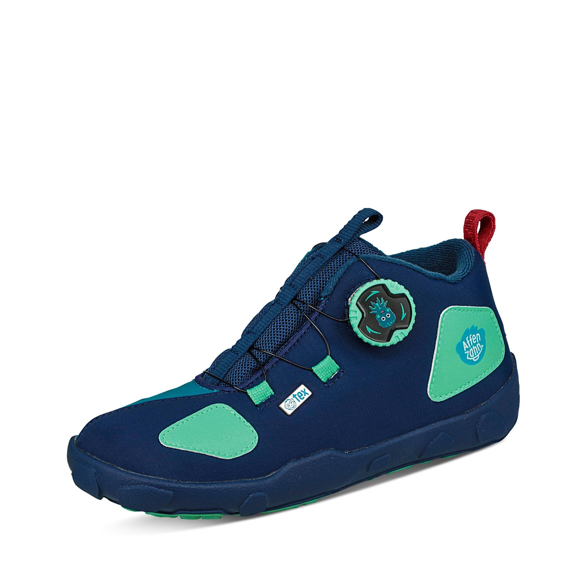 Affenzahn Übergangsschuh Vegan Trail Explorer Oktopus - Blau 27 | Kinderschuh für Jungen und Mädchen, wasserdicht und erhältlich in den Größen 26 bis 32 für jedes Wetter