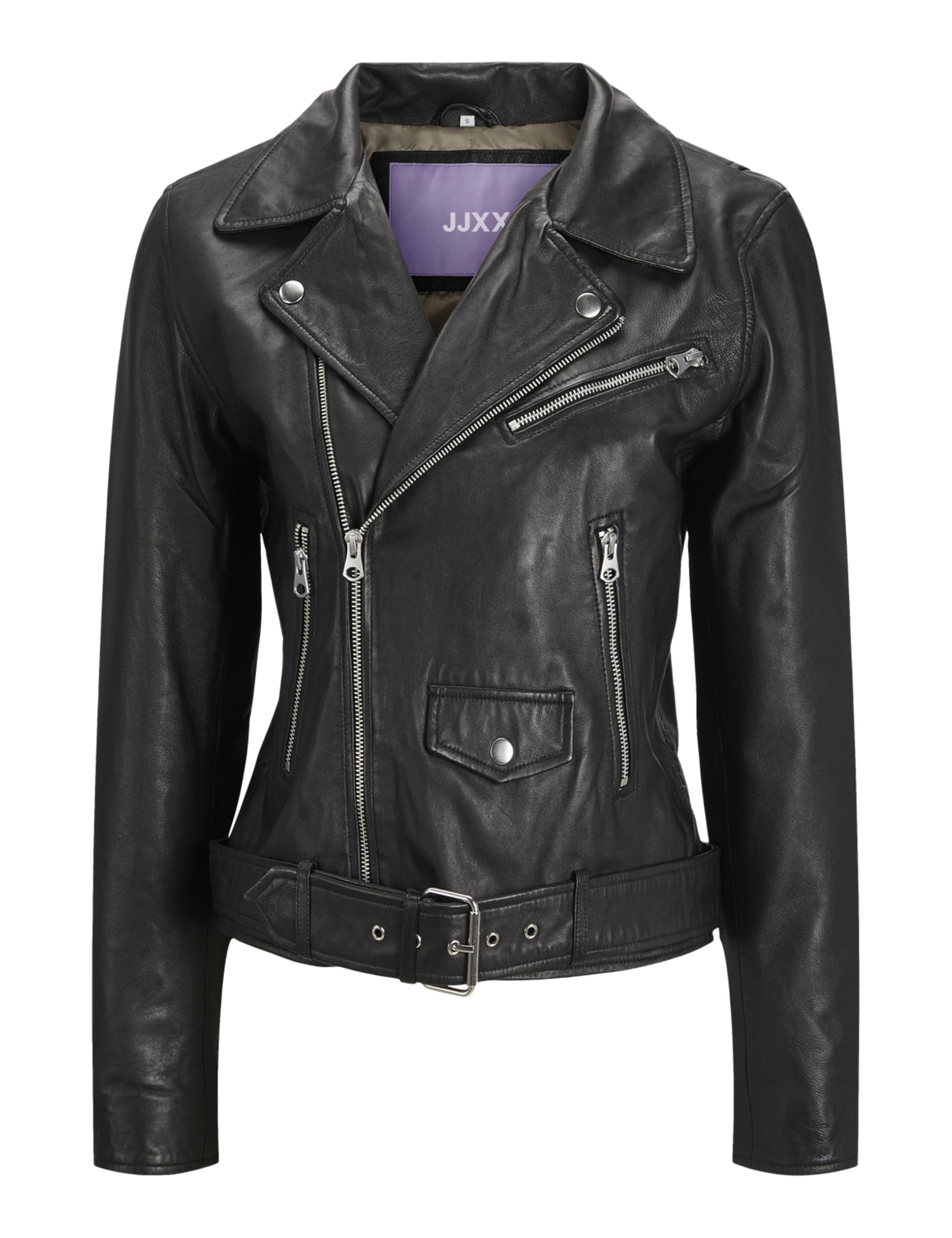 JACK & JONES Jjxx Jxcalvin Leather Biker Jkt Noos Giacchetta di Pelle Donna