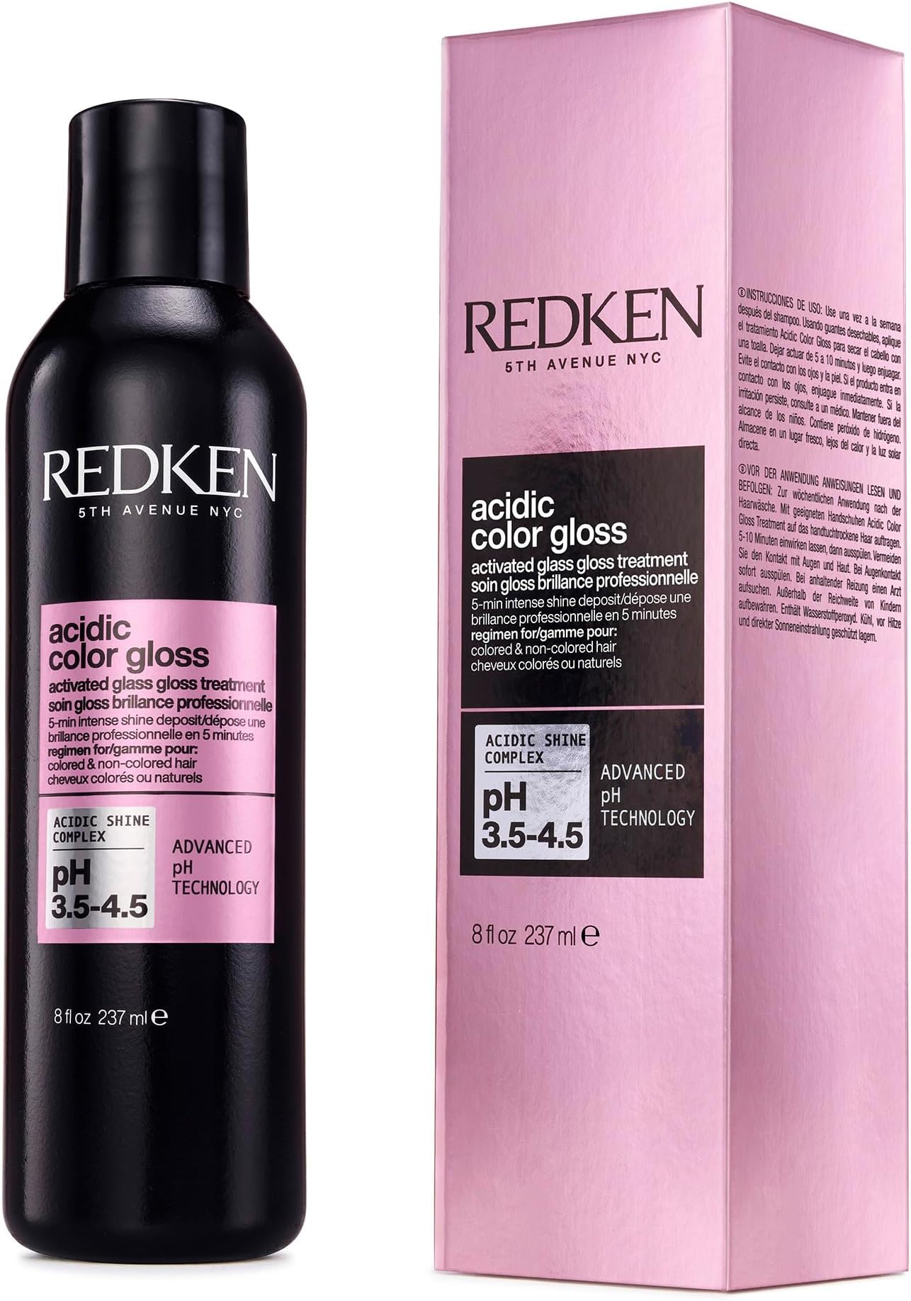 REDKEN - Acidic Color Gloss Treatment|Intense Shine Activating Treatment & Color Protection| Deep Conditioning for Colored Hair|With Apricot Oil & Citric Acid |236 ml