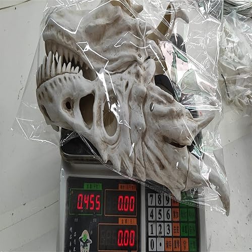 Miniatura 7 de Juego de recuerdos de fiesta Chupete de hueso de dragón Animales Máscara de látex Simulación Cabeza móvil Máscara de dinosaurio Máscara de Halloween
