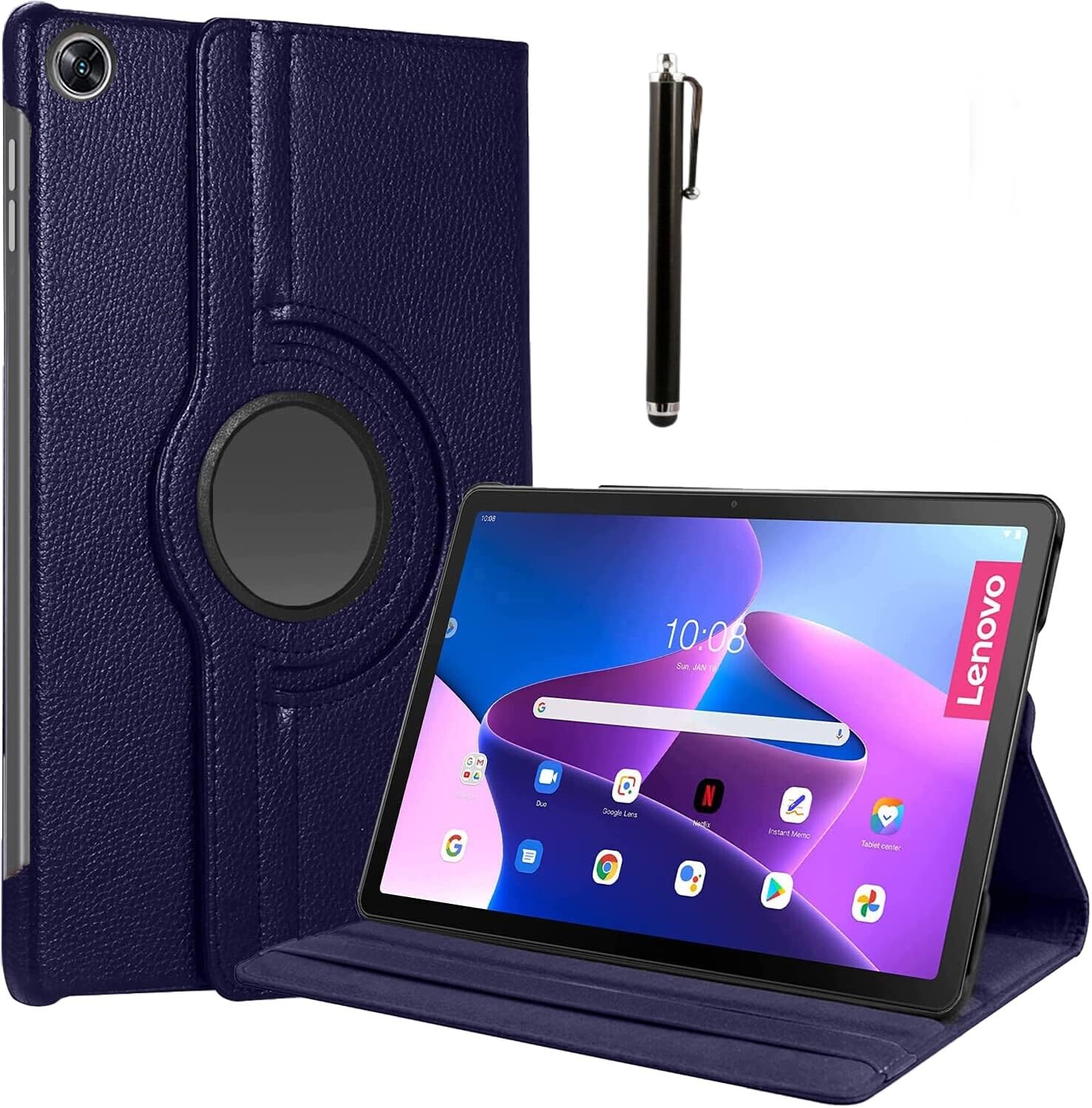 ProElite Cover for Lenovo Tab M10 FHD Plus 3rd Gen 10.6 inch Case Cover, 360 Rotatable Smart Flip Case Cover for Lenovo Tab M10 FHD Plus 3rd Gen 10.6 inch Tablet with Stylus Pen, Dark Blue (B0CYCFNWY3) Amazon Price History, Amazon Price Tracker