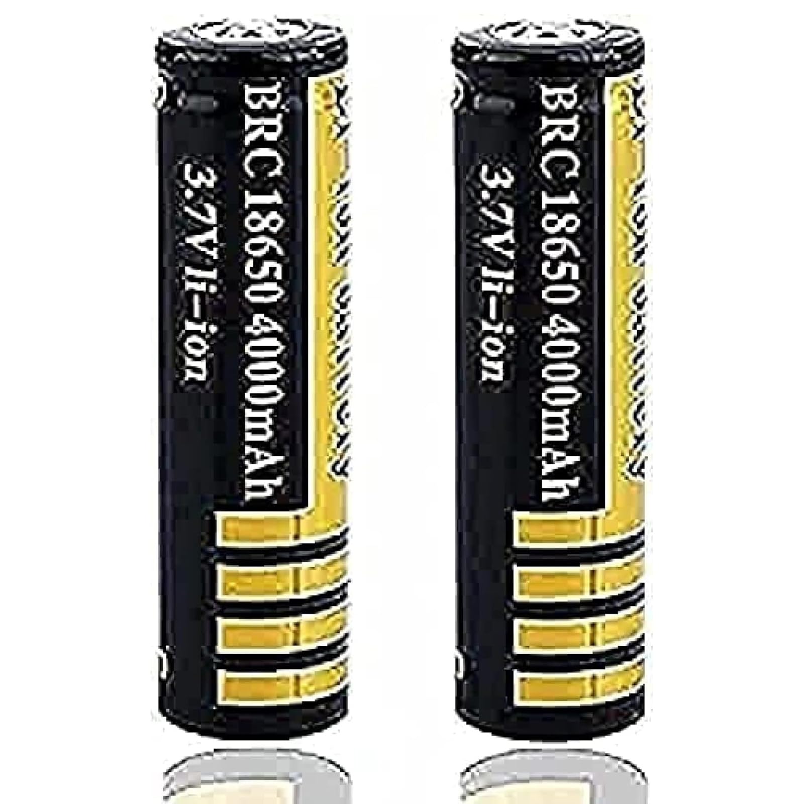 TLYA Batteria di Liti di Litilità 3,7 Ricaricabile 4000 mAh Pulsante di Grande capacità Batteria Batterie per Torcia A LED, Faro, Campane,2pcs