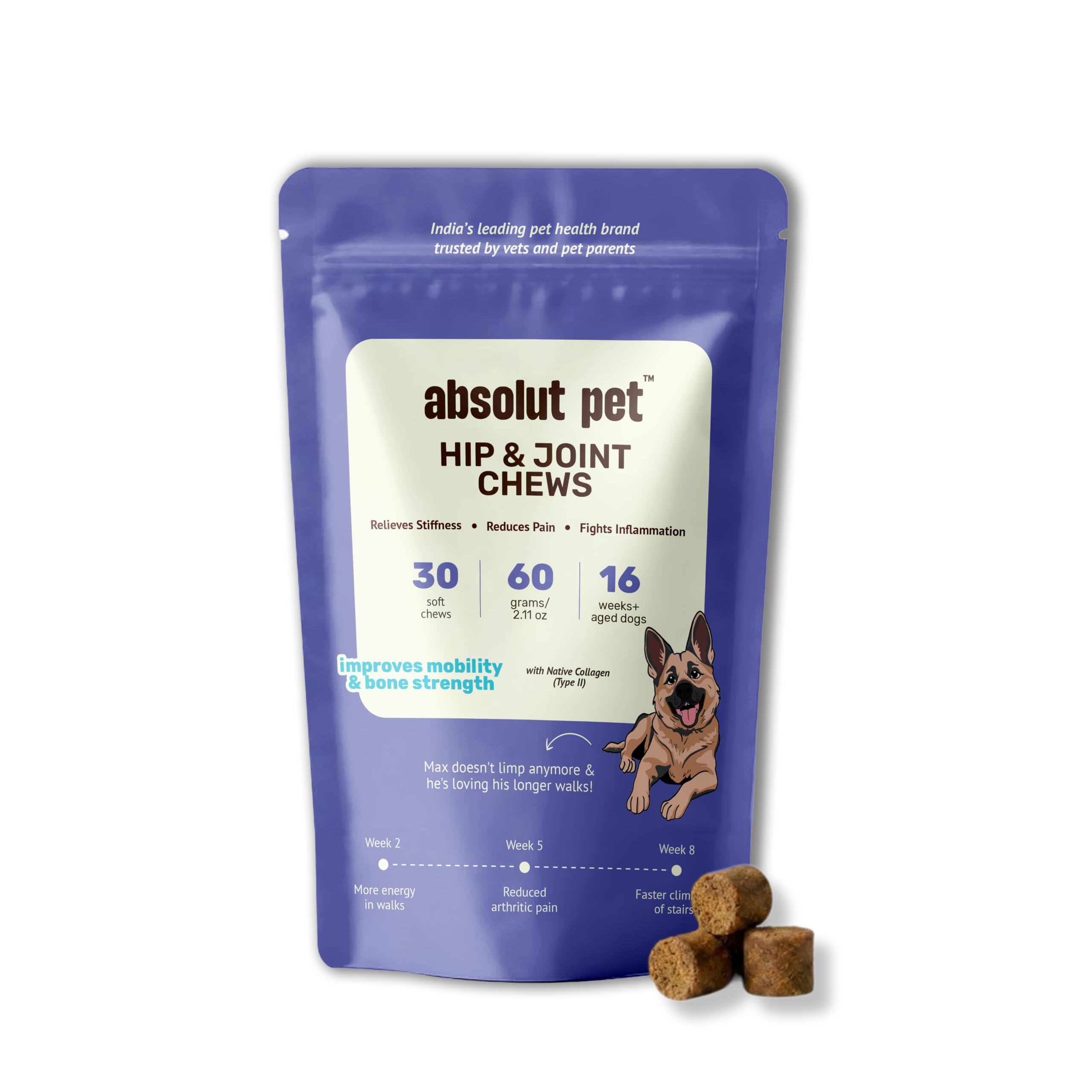 Absolut Pet Hip & Joint Chews for Dogs | 30 Chews