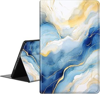 Case for All-New Kindle 10th Generation 2019 Releas,PU Leather Slim Standing Smart Cover Case with Auto Sleep/Wake,ONLY Fit Kindle 10th Gen 2019 e-Reader,Blue Gold Marble