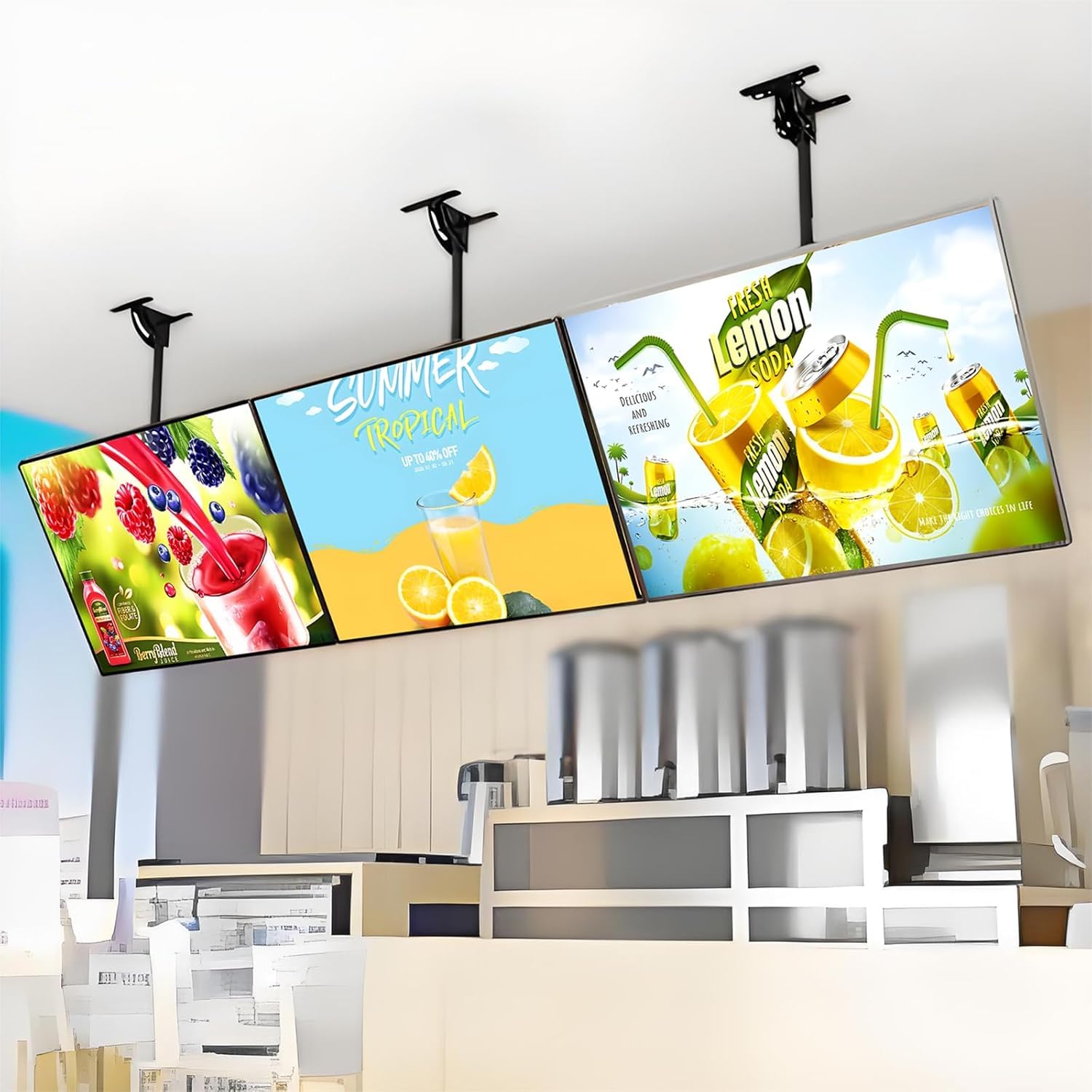 Ultra Slim LED Leuchtkasten mit Klickrahmen, beleuchtetes Posterdisplay, Menütafel mit LED-Hintergrundbeleuchtung, Wandmontierte Werbetafel für Restaurant, Café, Geschäfte (1pc)(Black Frame,60 * 90cm)