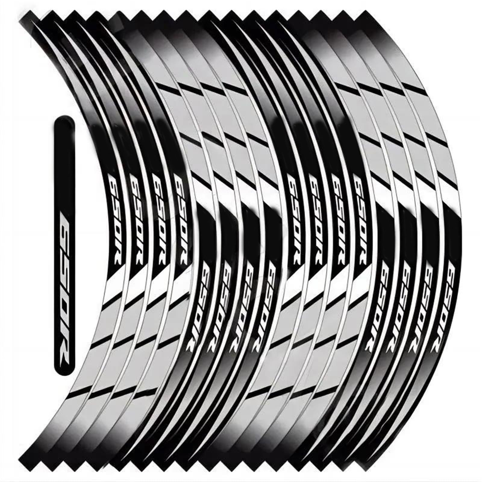 Sticker Part for H-onda CB650R CBR 650R Accessories Reflective Motorcycle Wheel Tire Modification Sticker Hub Decals Rim Stripe Tape(Grey)