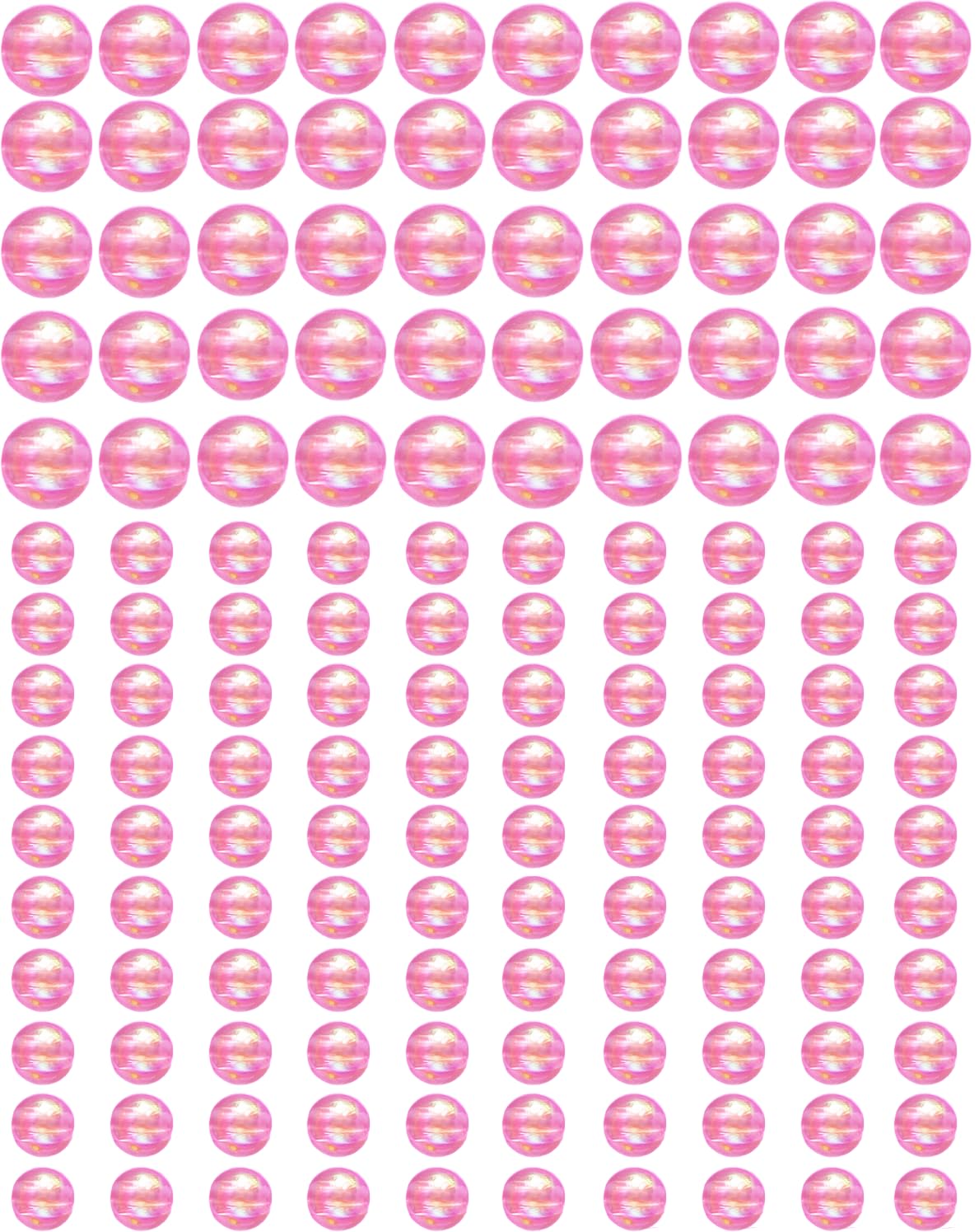 Fishing Beads Fishing Line Bead Flash Colorful Lures Baits Rigs，6/8mm Round Float Fishing Rig Lure Tackle Set for Saltwater Freshwater