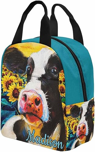 Miniatura 9 de Lonchera personalizada con nombre para niños, bolsa de almuerzo reutilizable personalizada con nubes de ensueño y galaxia para hija, nieta, sobrina