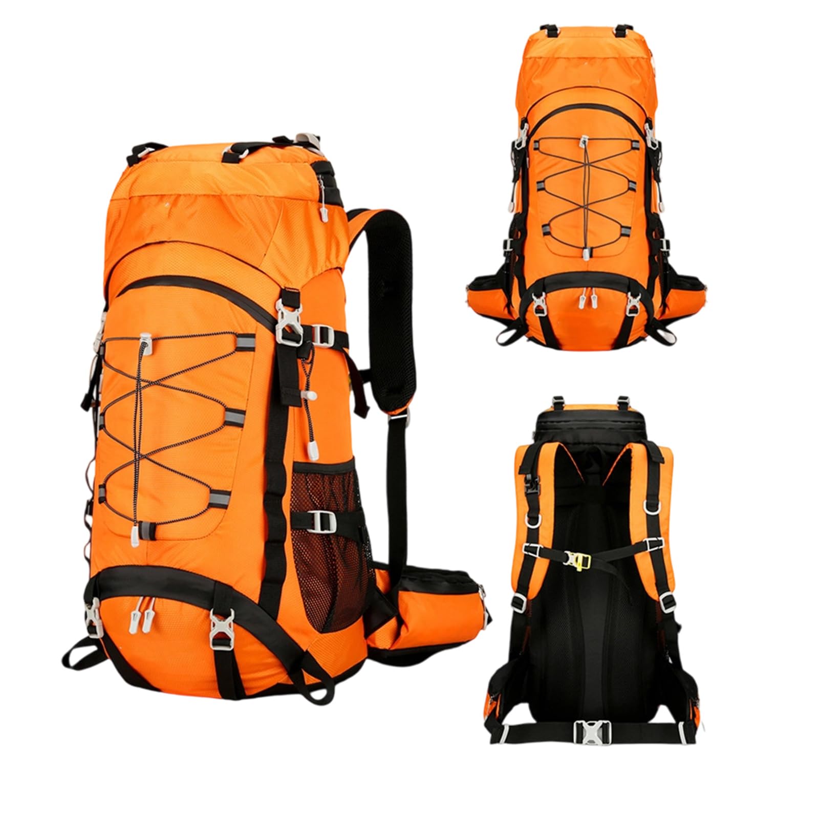 60L Grande Capacità Zaino Da Trekking In Poliestere Impermeabile Zaino Multipocket per Alpinismo Campeggio Poliestere Escursionismo Bag