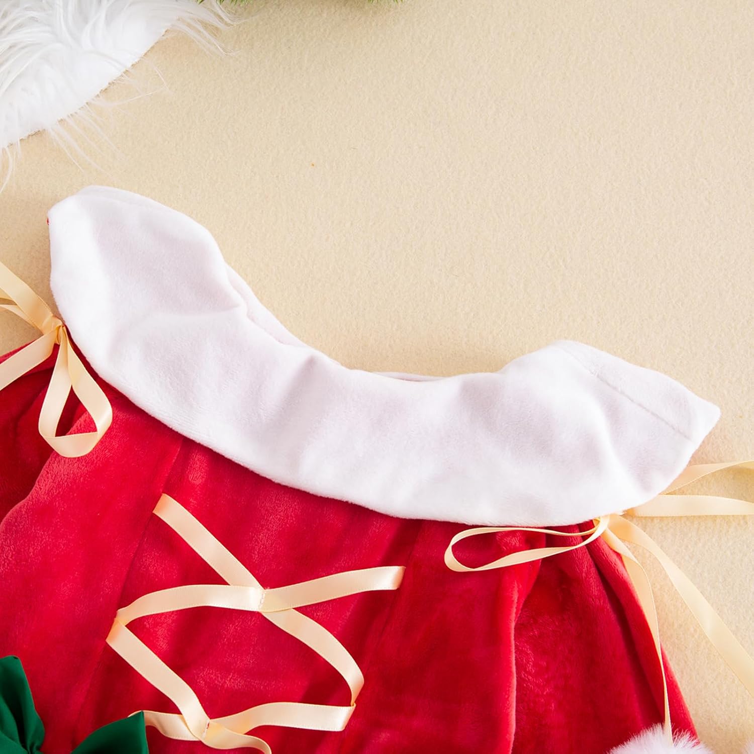 Kids Baby Girl Christmas Outfit Toddler Santa Claus Velvet Dress Long Sleeve Dresses Girls Christmas Winter Clothes - Image 4