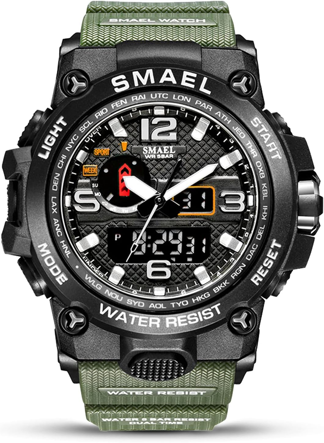 SMAELBandMen Military Watch 50m Waterproof Wristwatch LED Quartz Clock Sport Watch Male Sport Watch Men S Shock