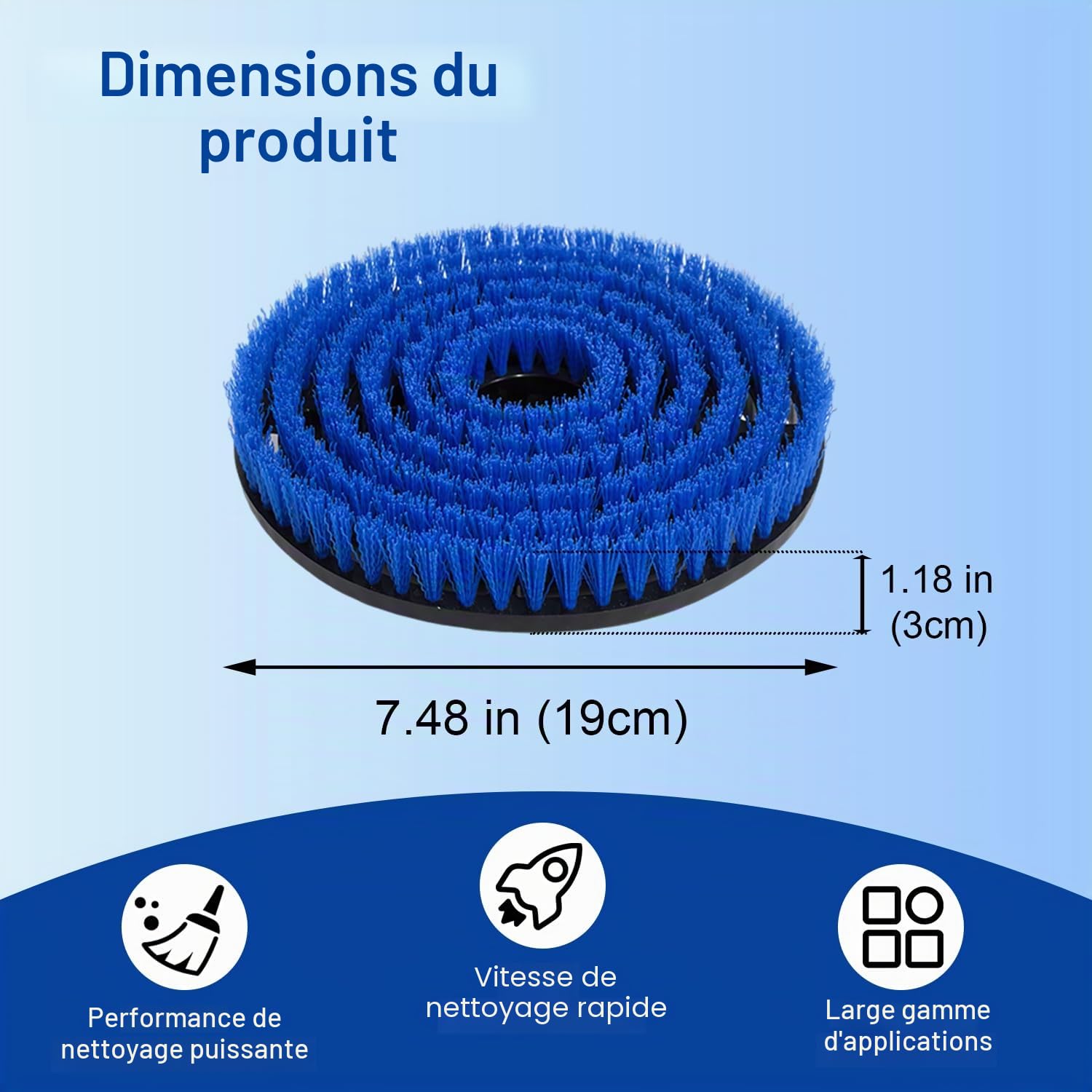 2 ensembles de têtes de brosse de remplacement pour nettoyeur vapeur S8201 compatibles avec les balais vapeur Shark S7000/S7001/S7005/S7201/S7020/S7000AMZ/S8000/S8001/S8201, nettoyage en profondeur