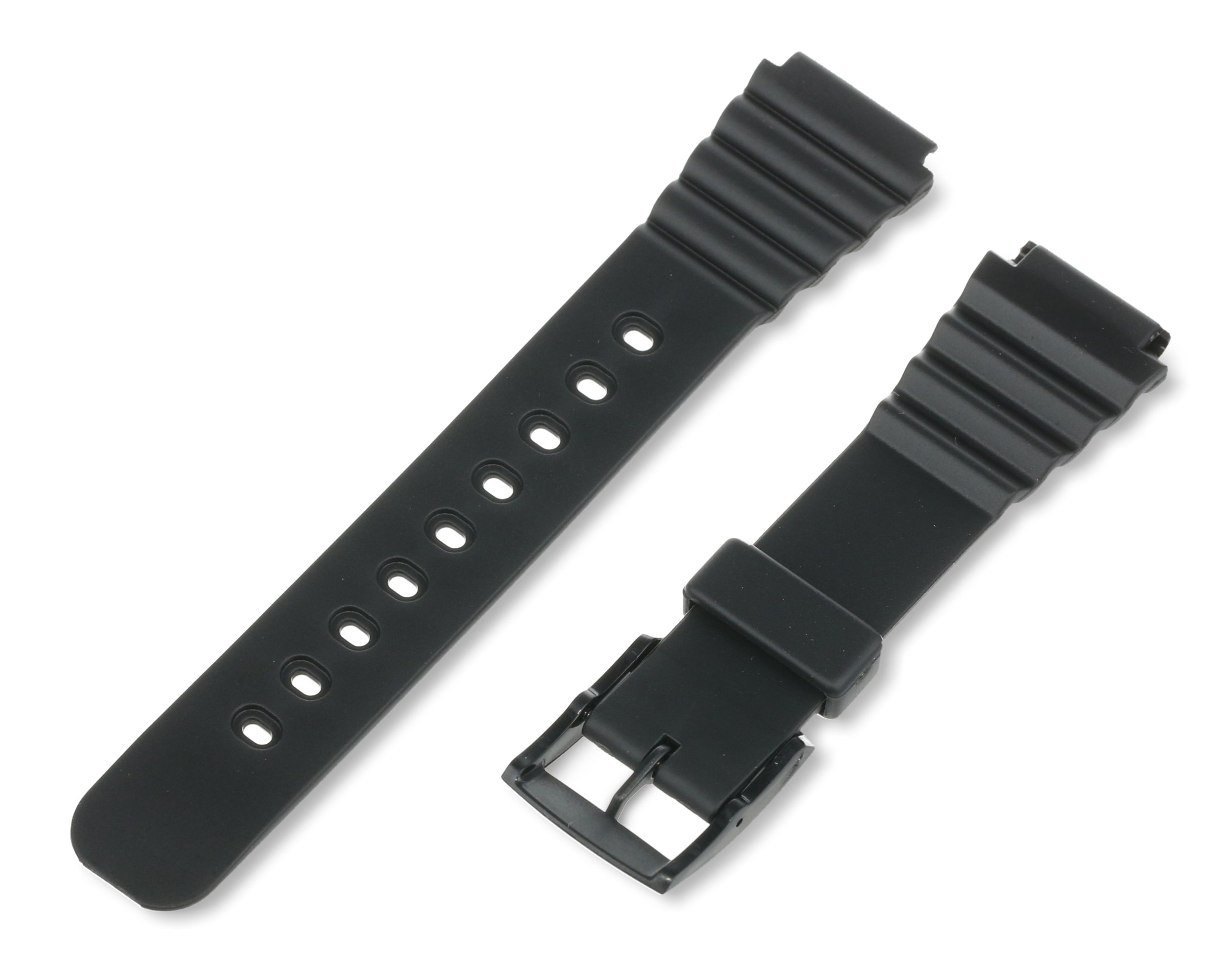 Voguestrap TX1840 Allstrap 18mm Black Regular-Length Fits Casio and Other Sport Watchband