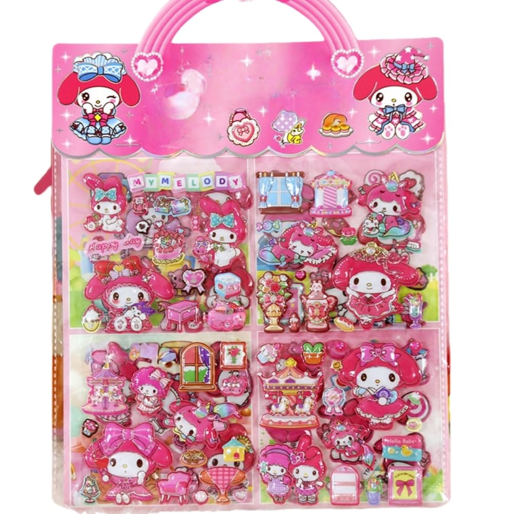 Fashion Yo Girls Me Kids Cartoon Puffy Stickers, Kpop Hunters, 3D Stickers Variety Pack, Party Favor For Kids, Waterproof Stickers Cute Capybara (Me)