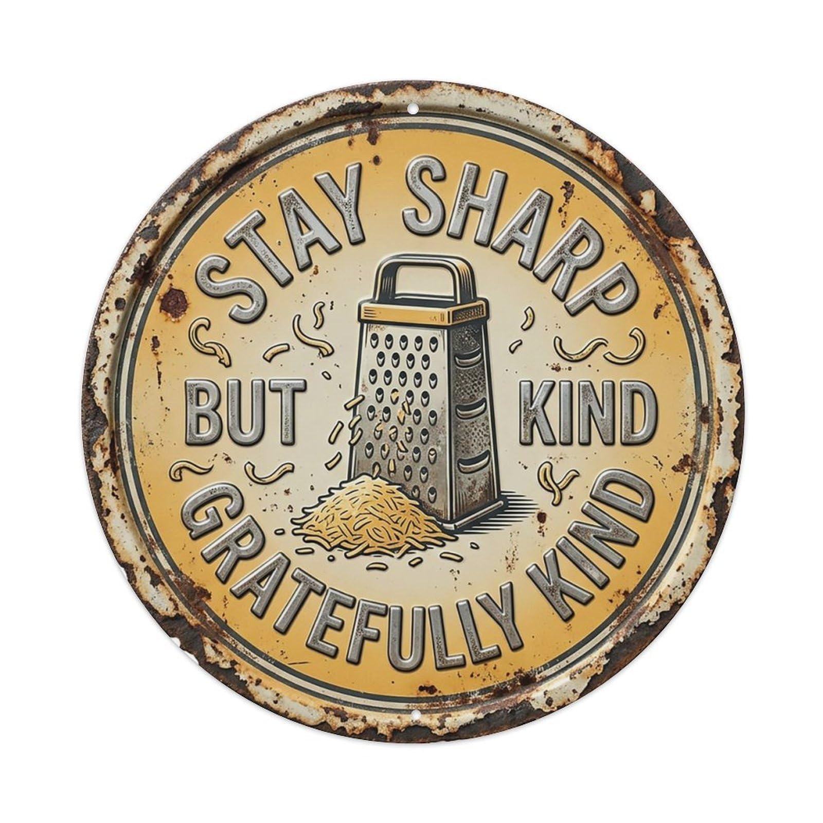Cheese Grater Sharp Pantry Metal Tin Sign