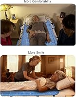 Vista 7 de Almohadilla de cama de posicionamiento con asas, carcasa 100% algodón; sábanas deslizantes transpirables para pacientes para prevenir llagas