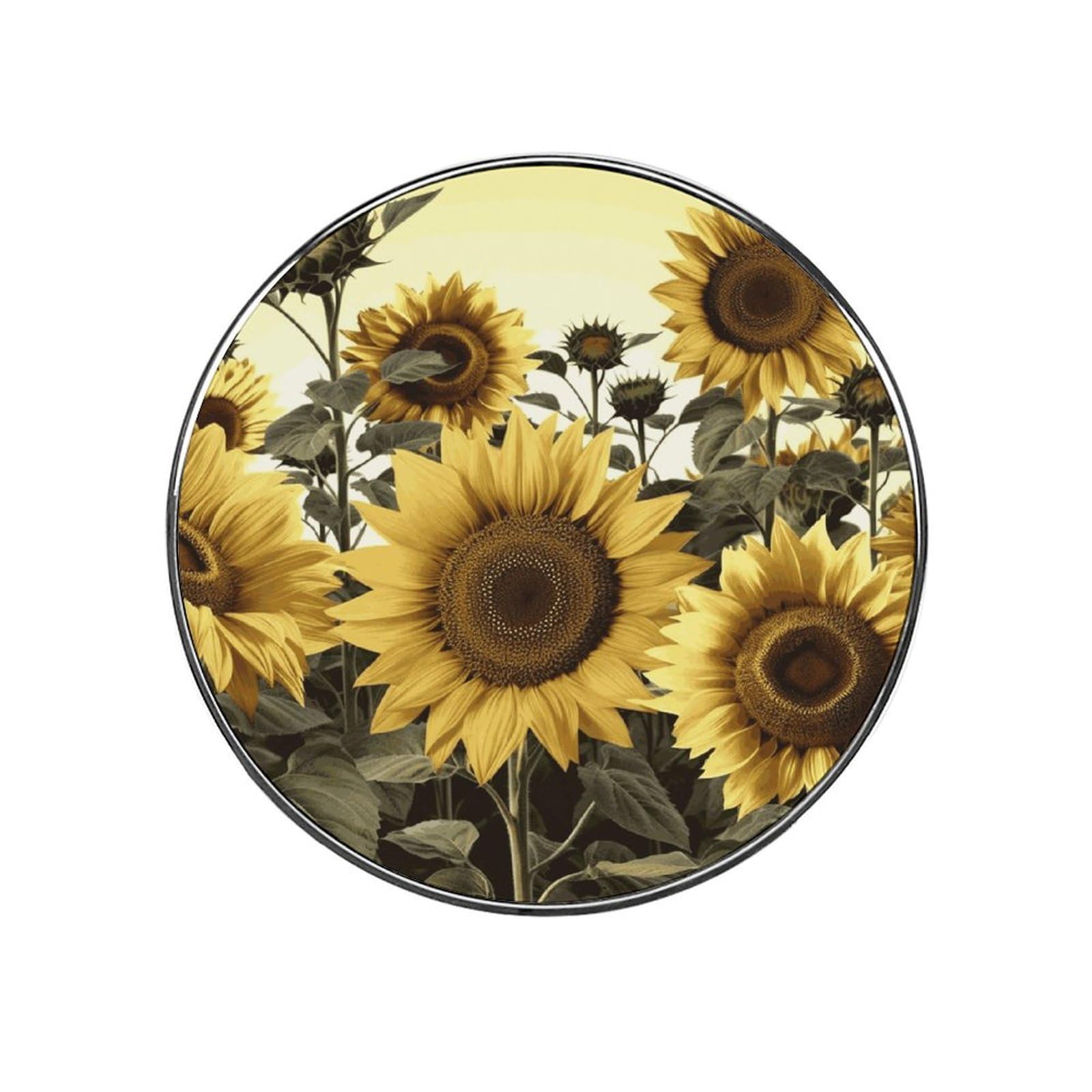 Yellow Sunflower Floral Magnetic Refrigerator Sticker Glass Strong Fridge Sticker Cute Refrigerator Magnets for Kitchen Office Whiteboard Cabinet Decorative Magnets for Gift