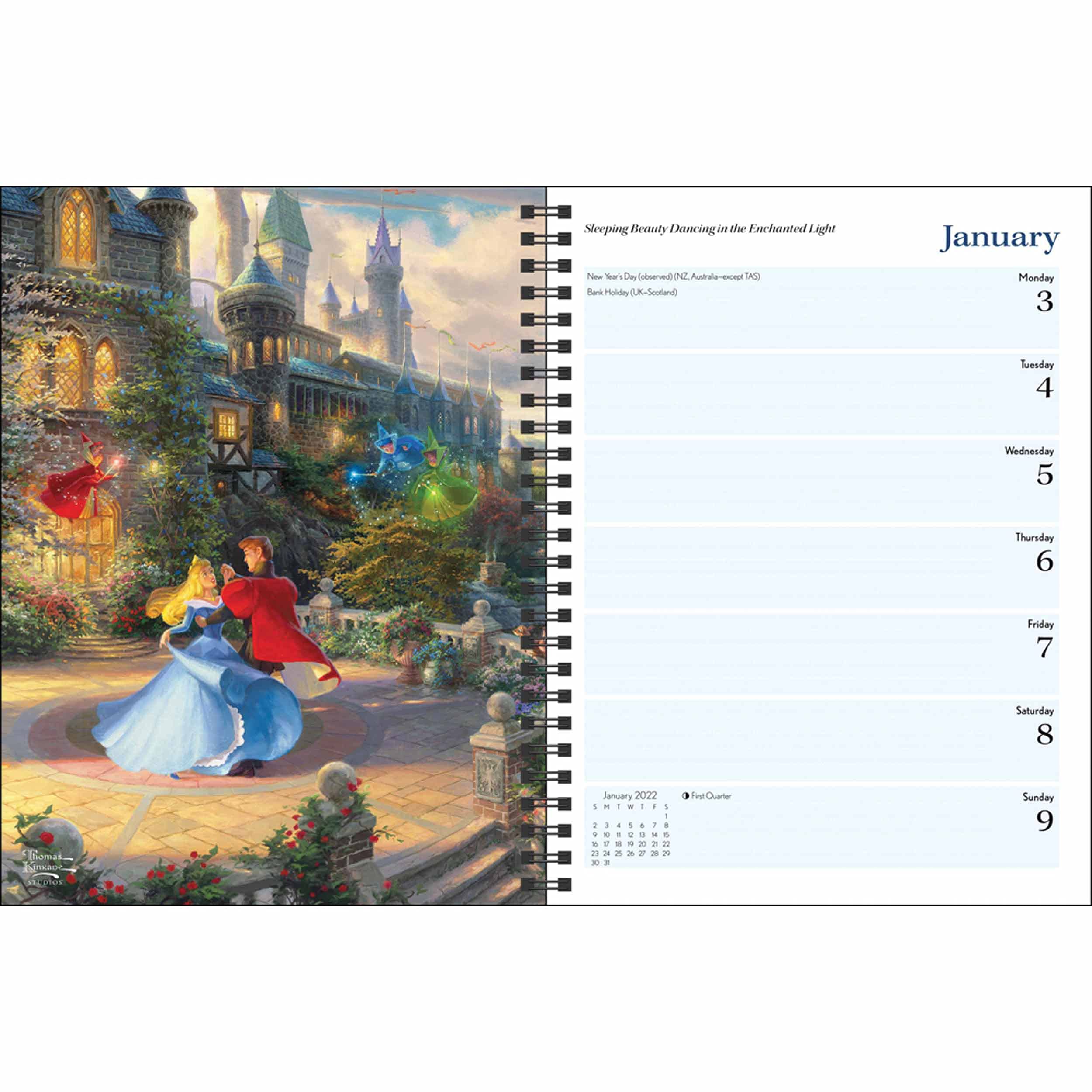 Thomas Kinkade: The Disney Dream Collection 2022: Original Andrews McMeel-Tischkalender [Kalendar] (Agenda-Ringbuch)