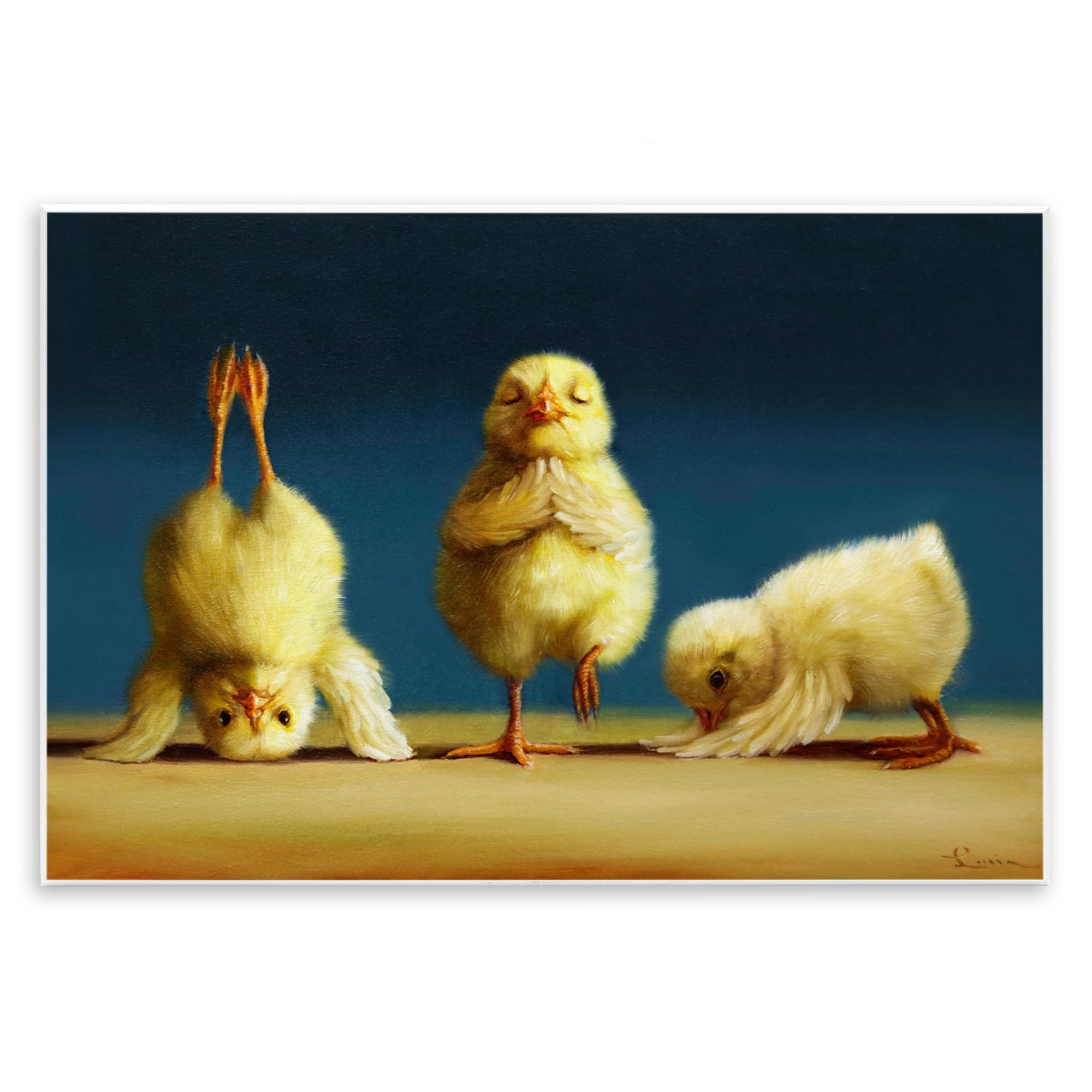 'Yoga Chicks Funny Stretching Poses Farm'| Wall Plaque Art