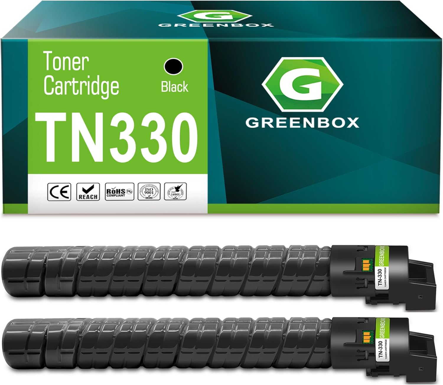 GREENBOX Compatible TN330 Toner Cartridge Replacement for Konica TN328 TN626 TN628 for Minolta Bizhub C250i C300i C360i Bizhub B300i B360i B450i C450i B550i C550i C650i Printer (2 Black, 28,000 Pages)