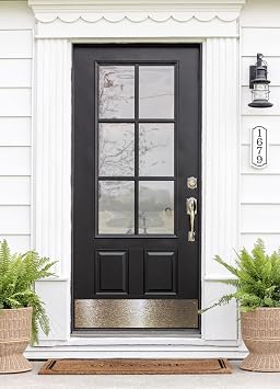 Deck the Door Decor | Door Kick Plate - Stainless Steel - Screw Mount - Multiple Artisan Embossed Patterns Multiple Sizes... (6 x 30, Tree Bark Stainless Steel)