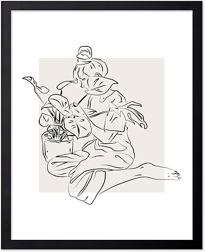 Miniatura 33 de Poster Master Póster de peonías – Estampado de flores retro – Ilustración floral – Ilustración en blanco y negro – Diseño de línea y abstracto –