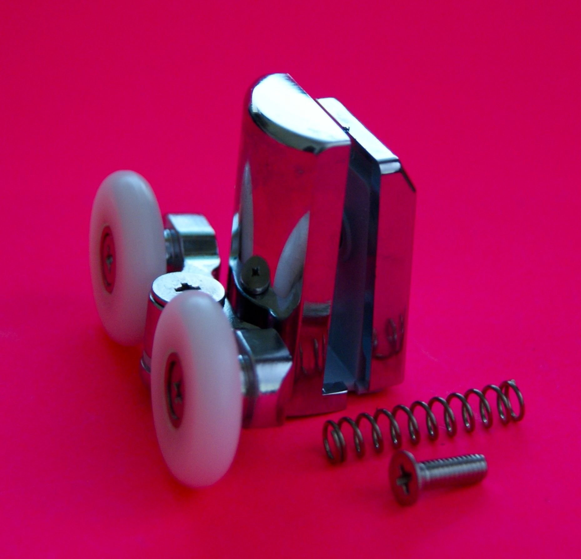 Twin Top Bottom Zinc Alloy Shower Door Rollers Runners Wheels 26mm