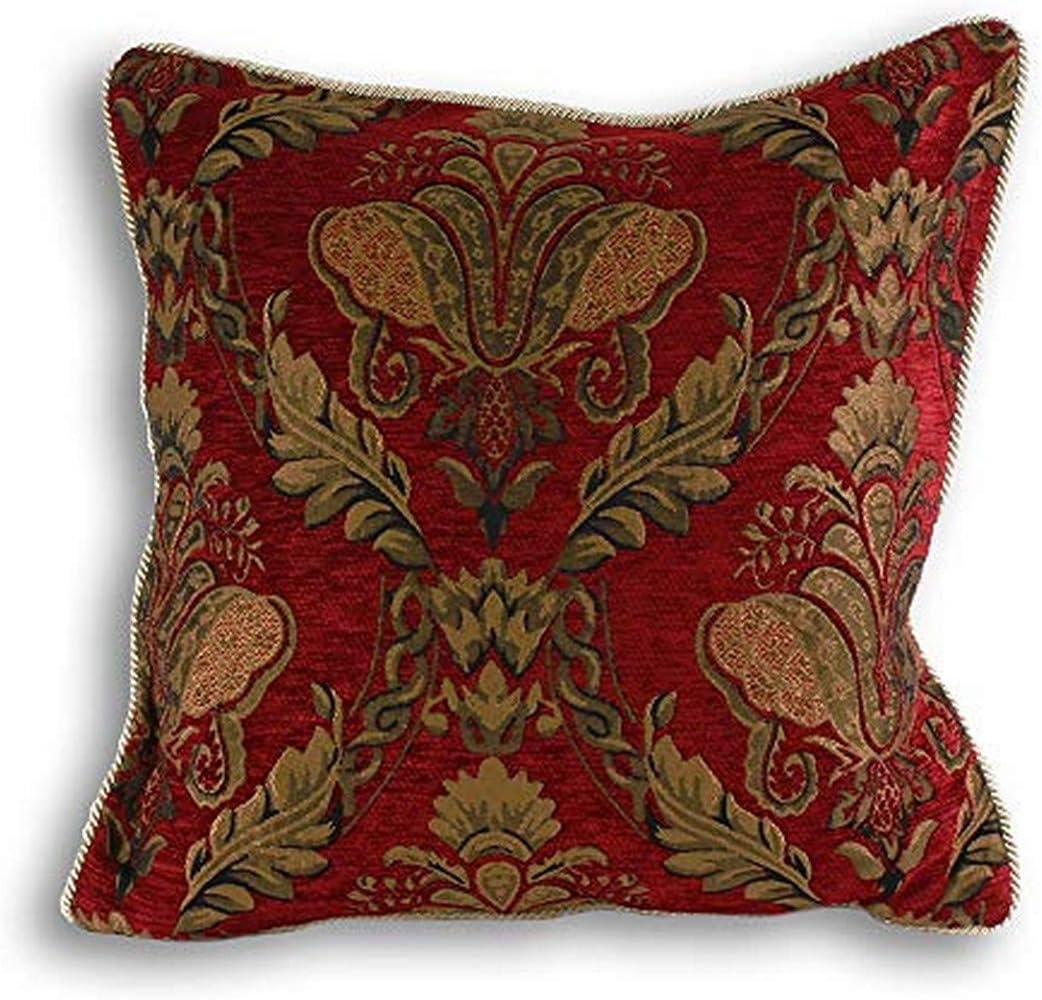 Riva Paoletti Shiraz Large Square Feather Filled Cushion Red