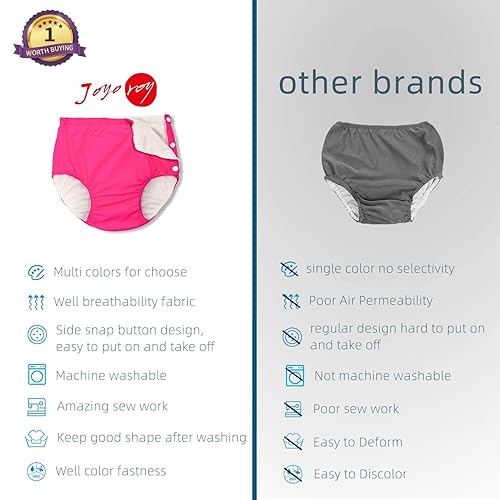 Miniatura 4 de Joyo roy Pañales de natación para bebés, pañales de natación reutilizables, pañales de natación para recién nacidos de 0 a 6 meses, pañales de