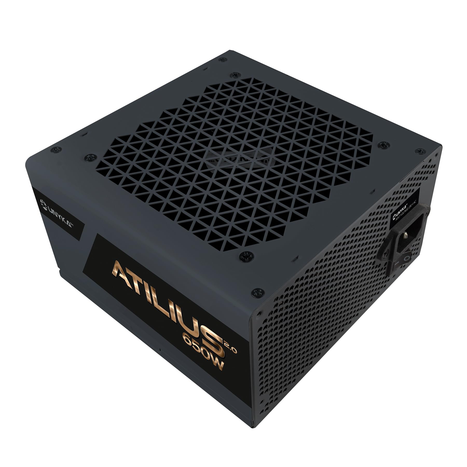 Źródło zasilania ATX Atilius Black 650W 85% Wydajność