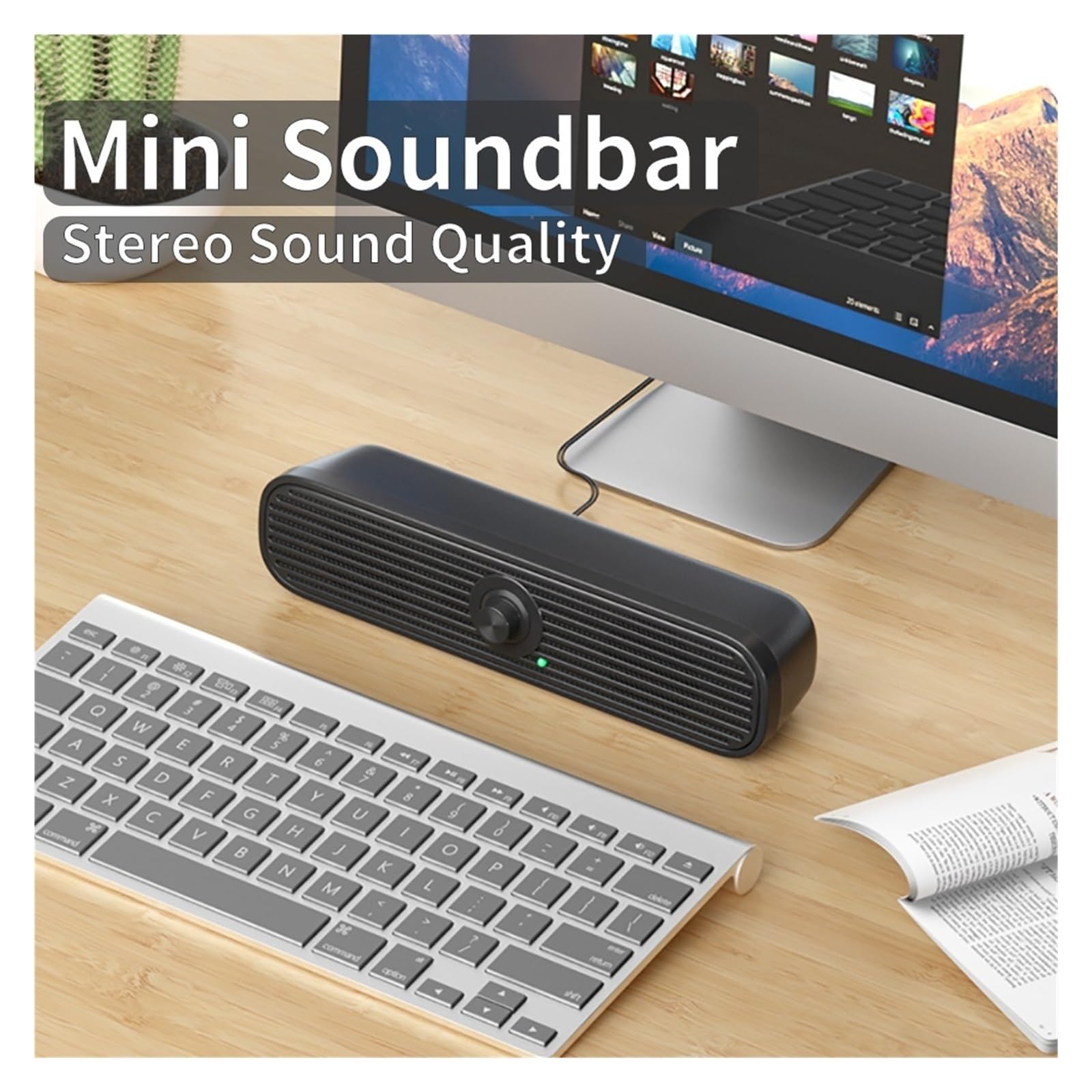 Głośnik Do Komputera Stacjonarnego Surround Stereo 3.5Aux USB Soundbar System Komputer TV Telefon HIFI Subwoofer Przewodowy Mocny Bas Wszechstronne MożLiwośCi PodłąCzenia