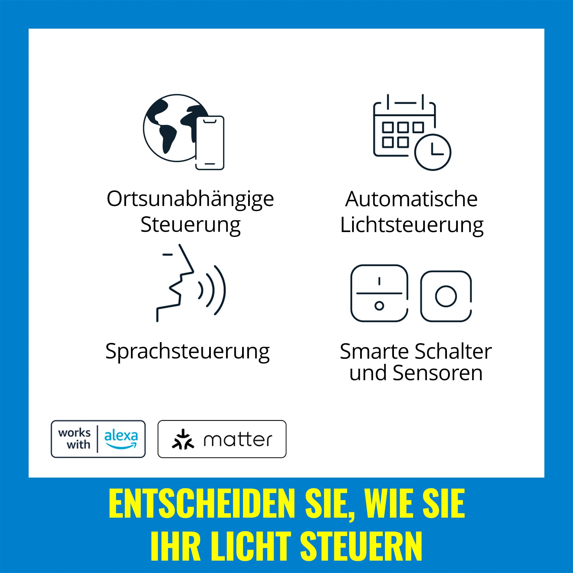 WiZ Smart LED Glass GU10 Spotlight, Full Color and Tunable White, 50 W Äquivalent, 2200–6500 K, 345 Lumen, dimmbar, kompatibel mit Alexa, Google Assistant und Apple Home, 4er-Pack