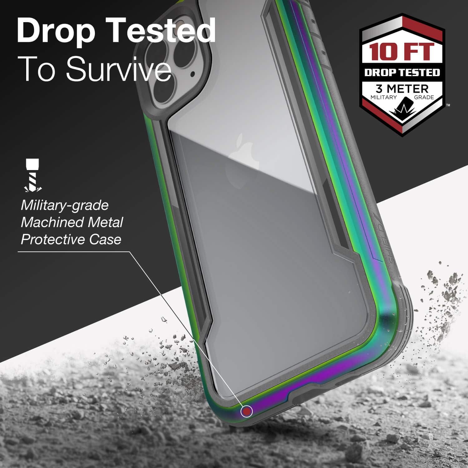 Lowest Price Raptic Shield, Compatible with Apple iPhone 11 Pro (Formerly X-Doria Shield) - Military Grade Drop Tested, Anodized Aluminum, TPU, and Polycarbonate Protective Case, Apple iPhone 11 Pro, Iridescent Crazy Clearance Raptic Shield, Compatible with Apple iPhone 11 Pro (Formerly X-Doria Shield) - Military Grade Drop Tested, Anodized Aluminum, TPU, and Polycarbonate Protective Case, Apple iPhone 11 Pro, Iridescent