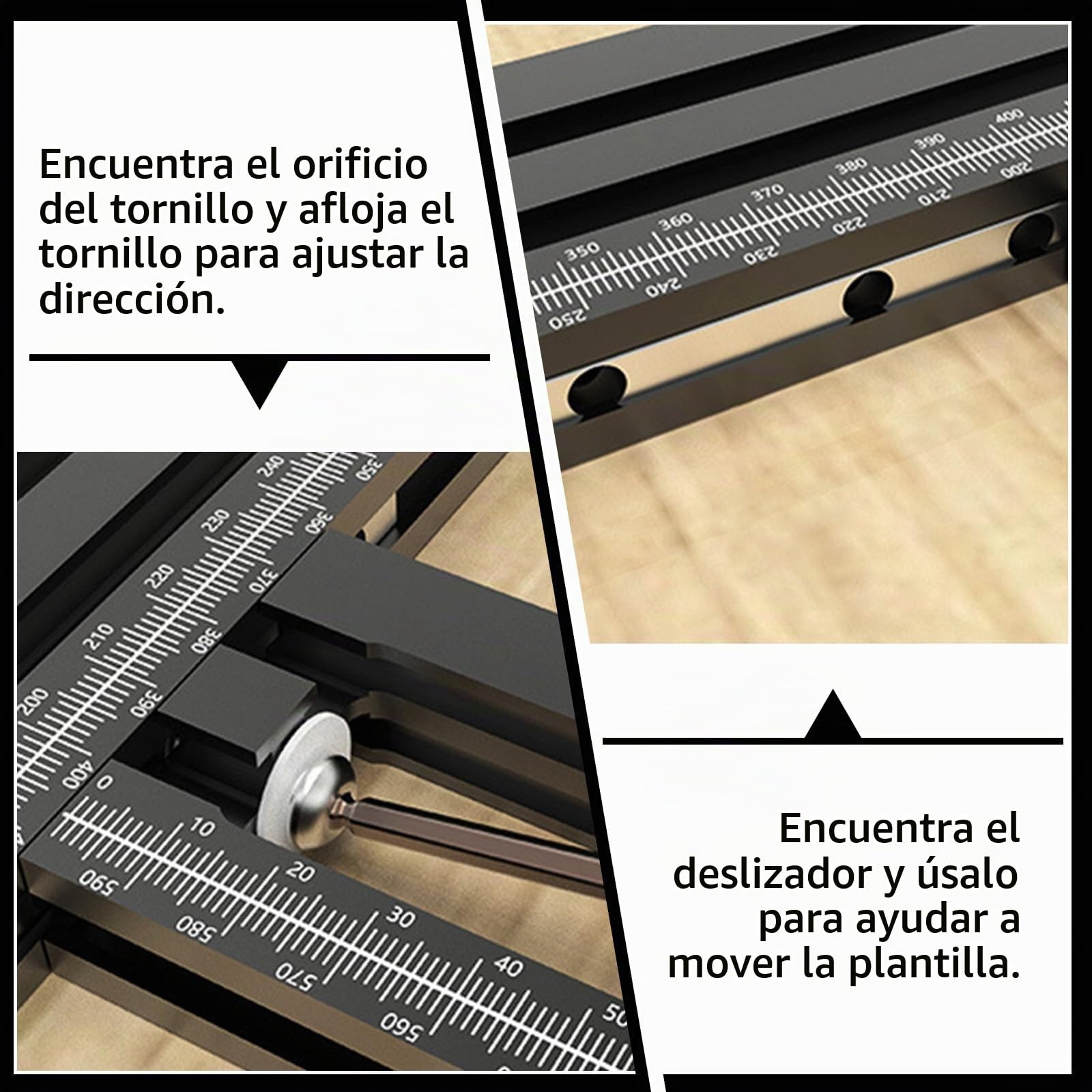 Plantilla de Enrutador Ajustable para Crear Ranuras Rectangulares Cuadradas | Plantilla de Enrutador de 800 mm x 800 mm, Ayuda de Enrutador para Enrutadores de Carpintería