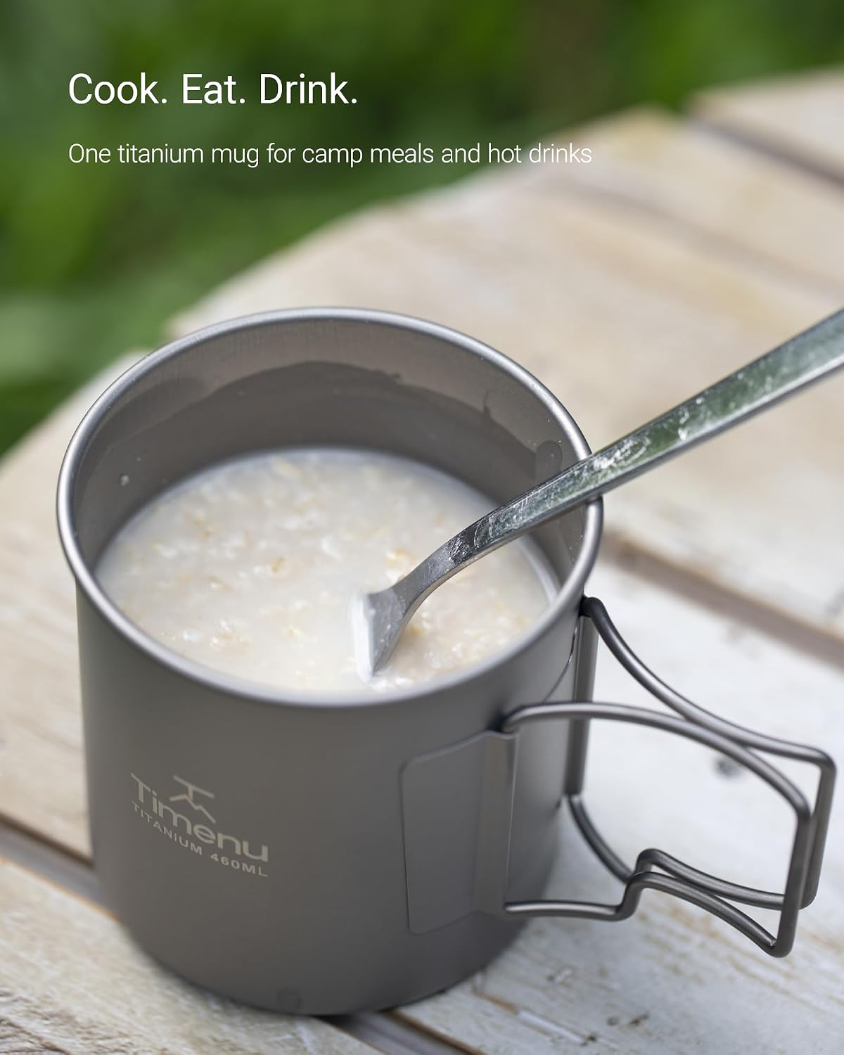 Timenu Titanium Mug 460ml (15.5oz), Ultralight Camping Cup image 5