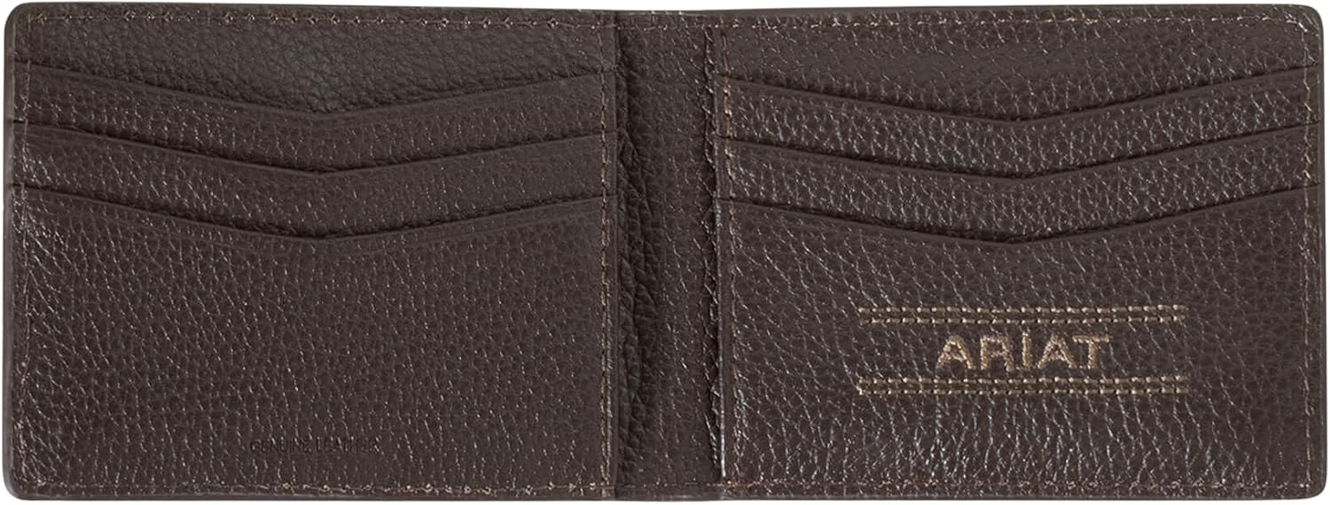 ARIAT Money Clip Southwest Diamond Lace Wallet, Brown