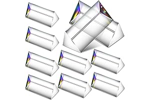 Kanayu 12 Pack Clear Triangular Prisms Bulk 2.5 Inch