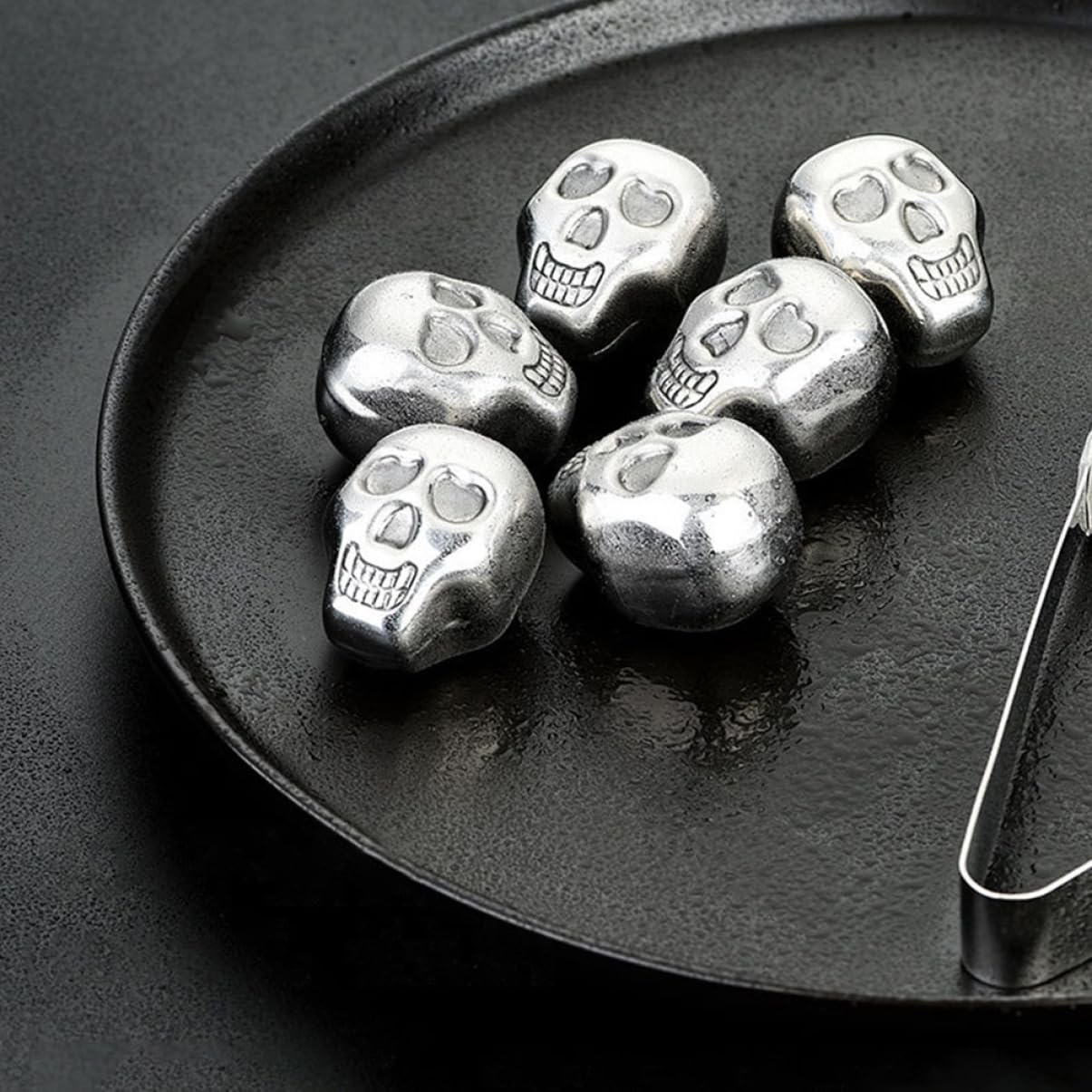 TOPBATHY 5 Sätze -eisweinstein Verschleißfeste Whiskysteine Bequeme Weinfelsen Kugeln Stein -eiswürfelkugel Weinsteine ​​für Den Haushalt Kühlwürfel Whiskey Silver Flüssig