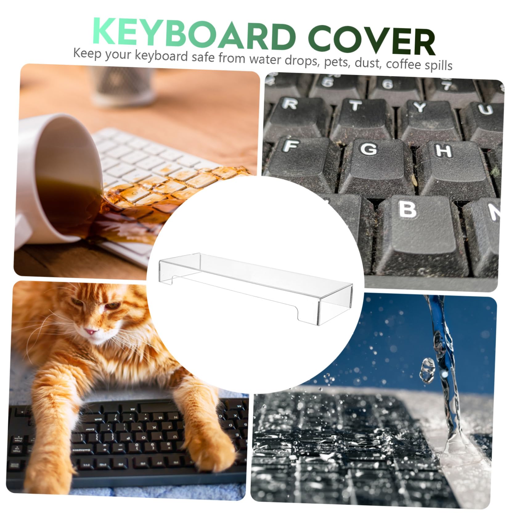 Couvercle Clavier PC Acrylique Transparent Rigide pour Protection Poussière