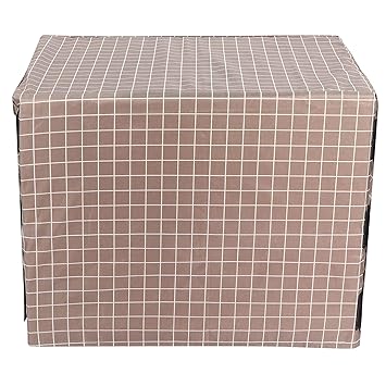 Dog Crate Cover, Cold Resistant Comfortable Pet Cage Cover Dustproof Oxford Cloth for Outdoor for Kennel(Lattice, M:36inches)