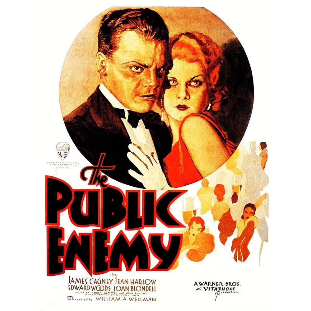 Wee Blue Coo Movie Film Public Enemy James Cagney Crime Drama Harlow USA Art Print Poster Wall Decor 12X16 Inch