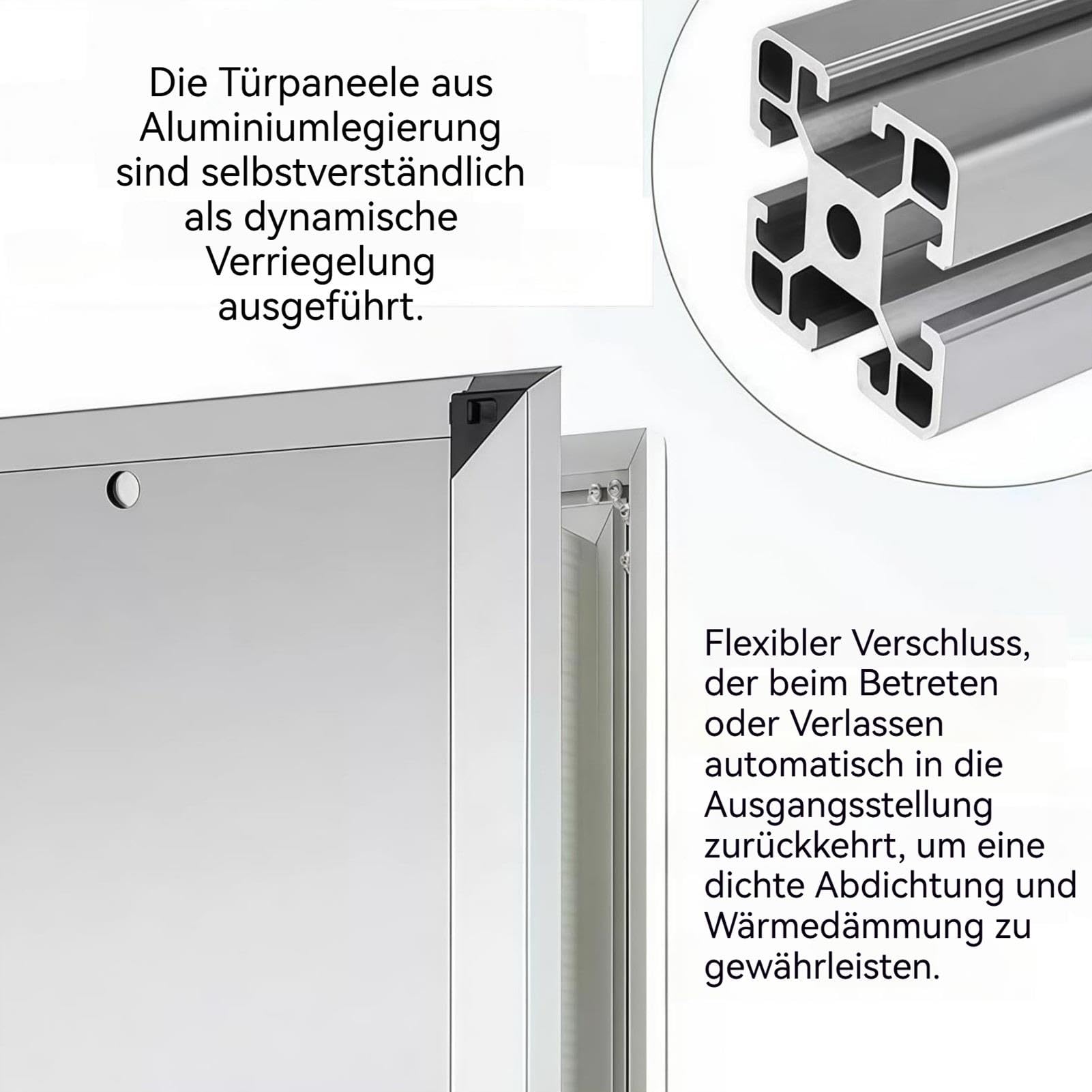 Aluminium Hundeklappe mit Doppelflügel