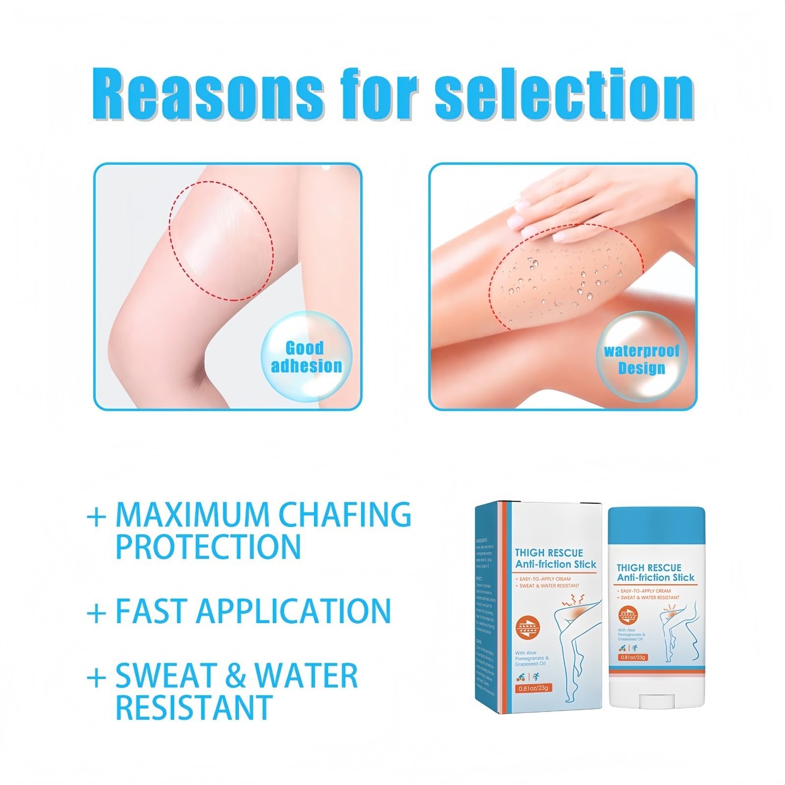 Anti-friction Protection Crème, Stick Anti Frottement Cuisse,Bâton Anti-frottement
