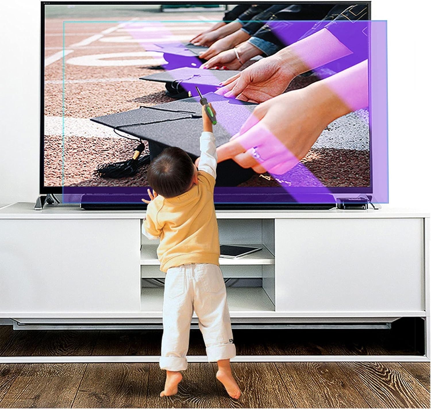 Osłona ekranu TV Guard, Folia ochronna na ekran telewizora LCD LED 4K OLED QLED HDTV i zakrzywione wyświetlacze o przekątnej 32–75 cali(58)